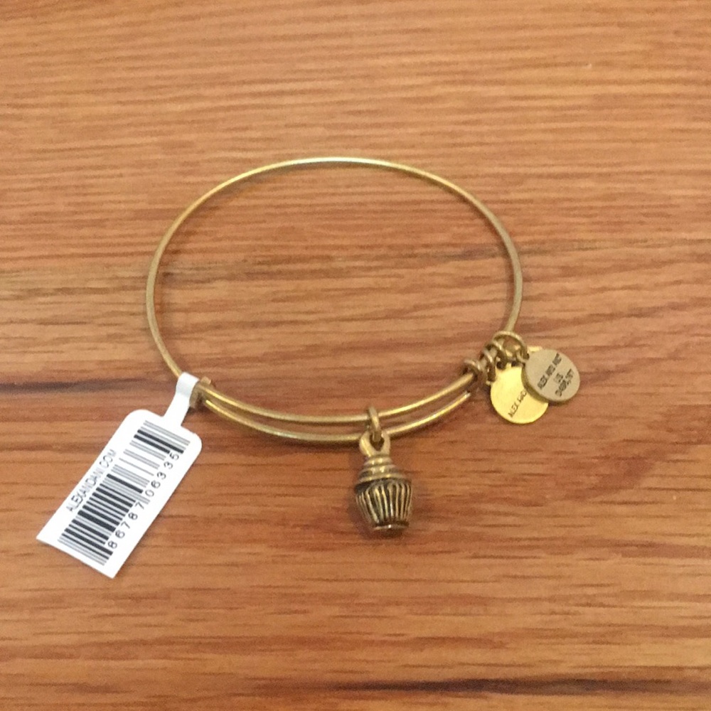 Alex and Ani Gold Cupcake Bangle